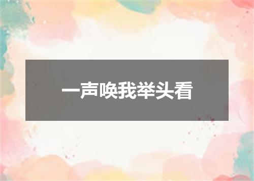 一声唤我举头看