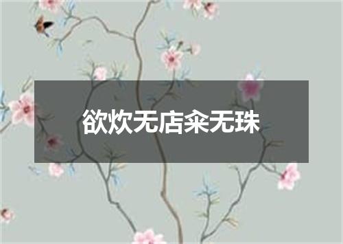 欲炊无店籴无珠
