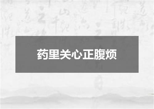 药里关心正腹烦