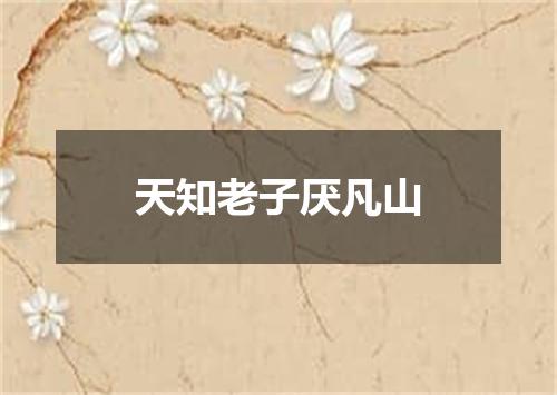 天知老子厌凡山