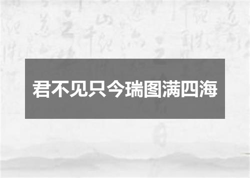 君不见只今瑞图满四海