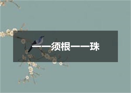 一一须根一一珠