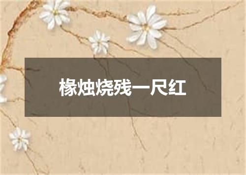 椽烛烧残一尺红