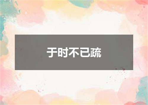 于时不已疏