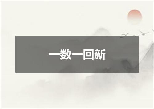 一数一回新