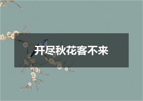 开尽秋花客不来