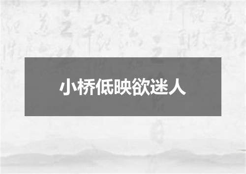 小桥低映欲迷人