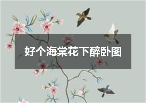 好个海棠花下醉卧图