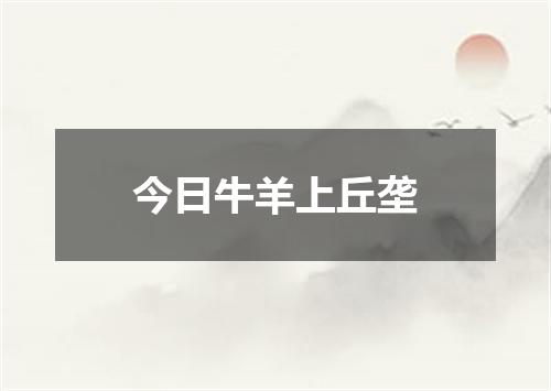 今日牛羊上丘垄
