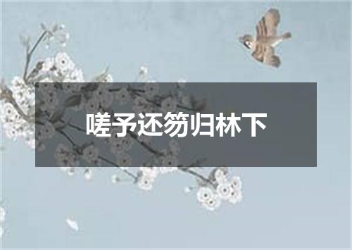 嗟予还笏归林下