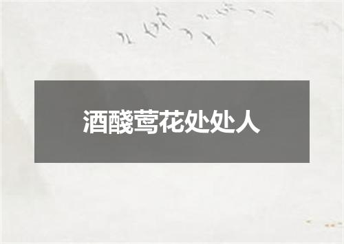 酒醆莺花处处人