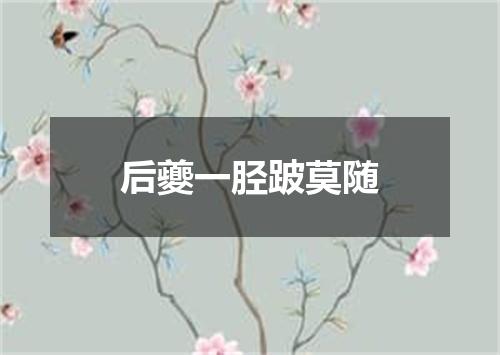 后夔一胫跛莫随