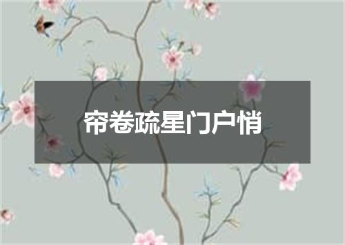 帘卷疏星门户悄