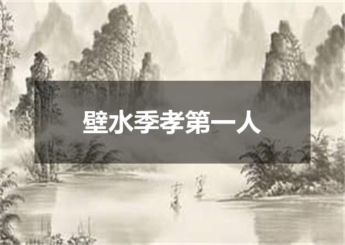 壁水季孝第一人