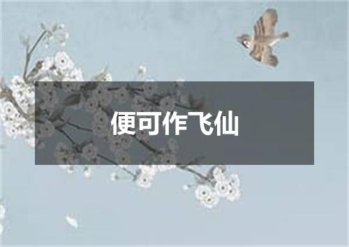 便可作飞仙