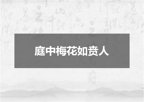 庭中梅花如贲人