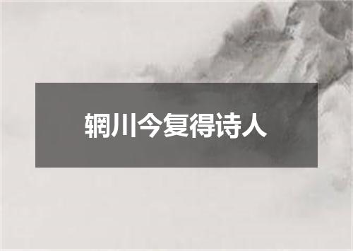 辋川今复得诗人