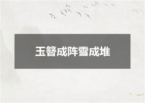 玉簪成阵雪成堆