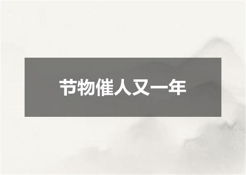 节物催人又一年