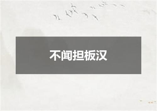 不闻担板汉