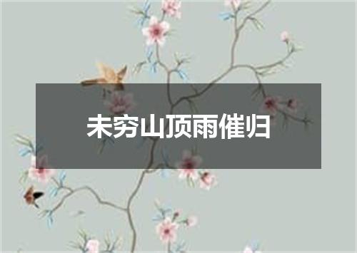 未穷山顶雨催归