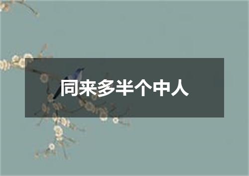 同来多半个中人