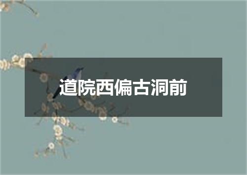 道院西偏古洞前