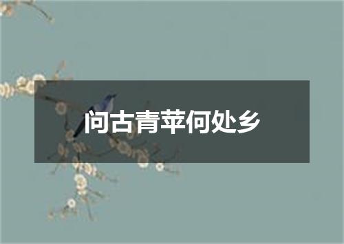 问古青苹何处乡