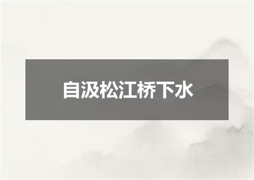 自汲松江桥下水