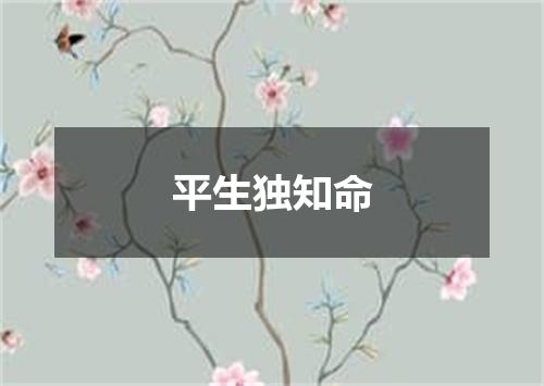 平生独知命