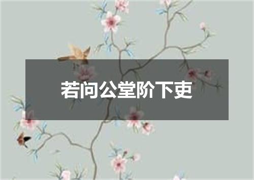 若问公堂阶下吏