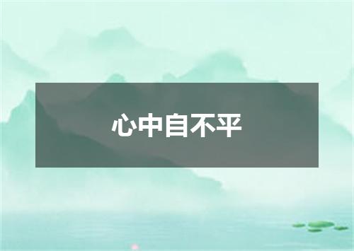 心中自不平