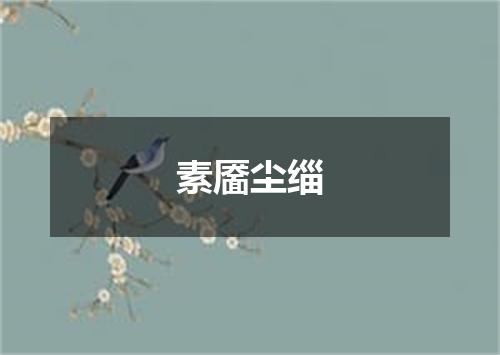 素靥尘缁