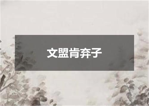 文盟肯弃子