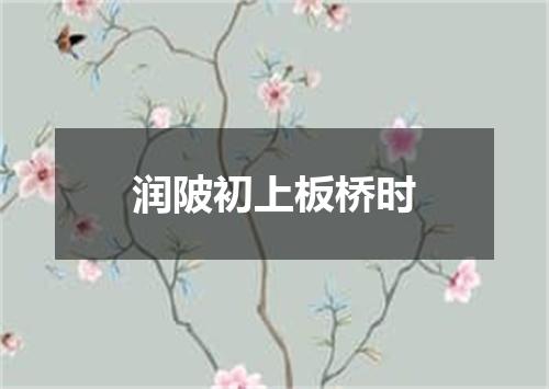 润陂初上板桥时