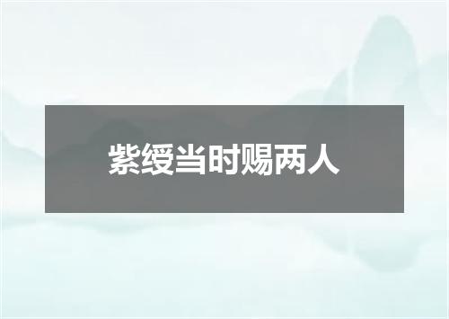 紫绶当时赐两人