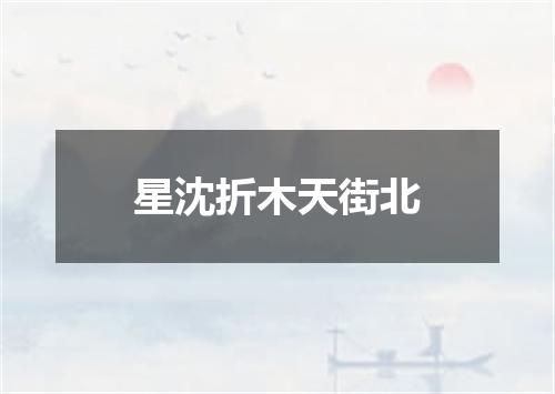 星沈折木天街北