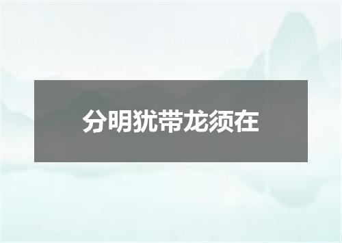 分明犹带龙须在