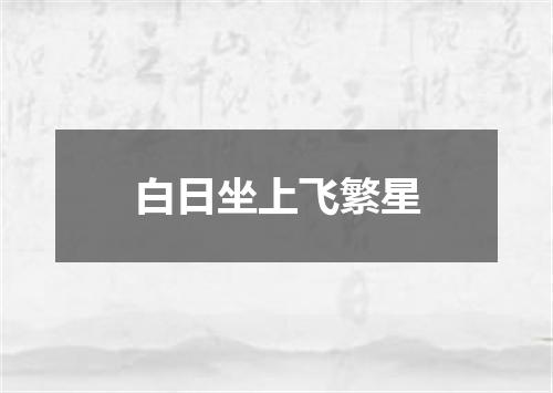 白日坐上飞繁星