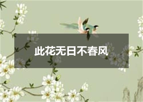 此花无日不春风