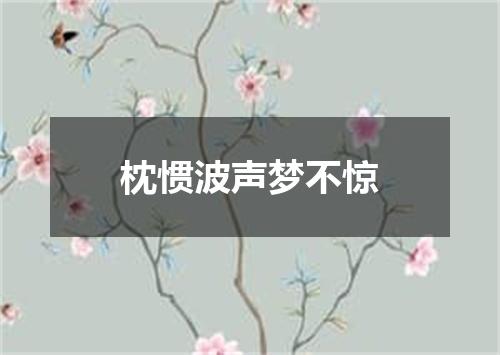 枕惯波声梦不惊