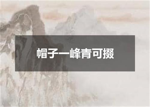帽子一峰青可掇