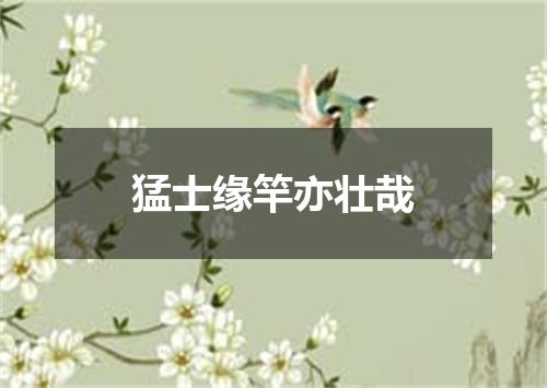 猛士缘竿亦壮哉