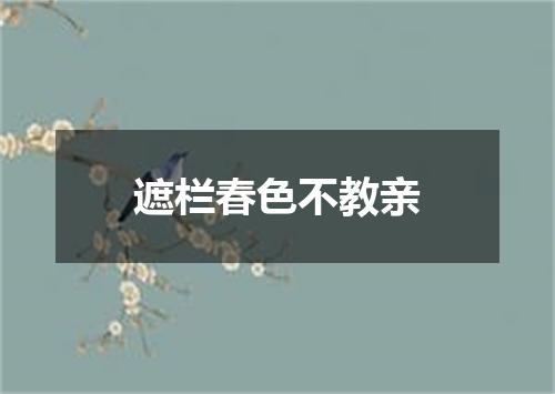 遮栏春色不教亲