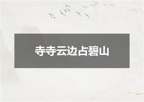 寺寺云边占碧山