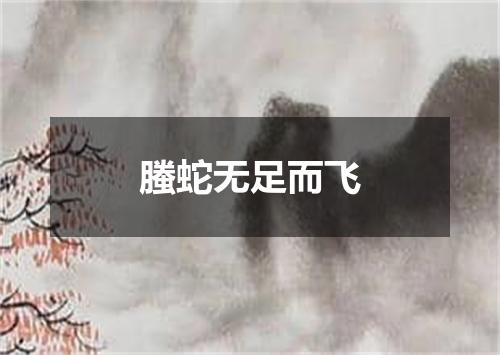 螣蛇无足而飞