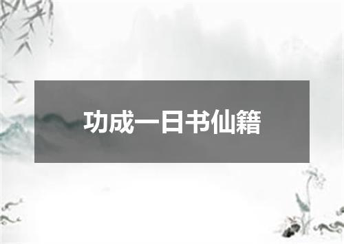 功成一日书仙籍
