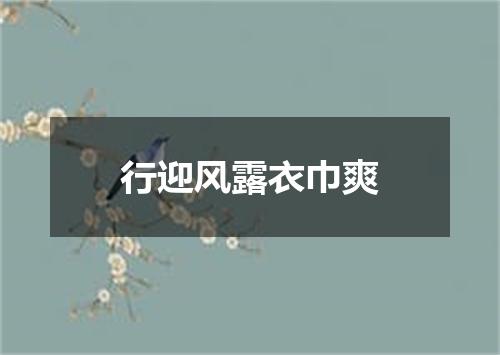 行迎风露衣巾爽