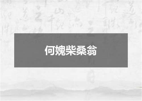 何媿柴桑翁