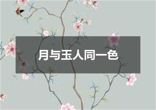 月与玉人同一色